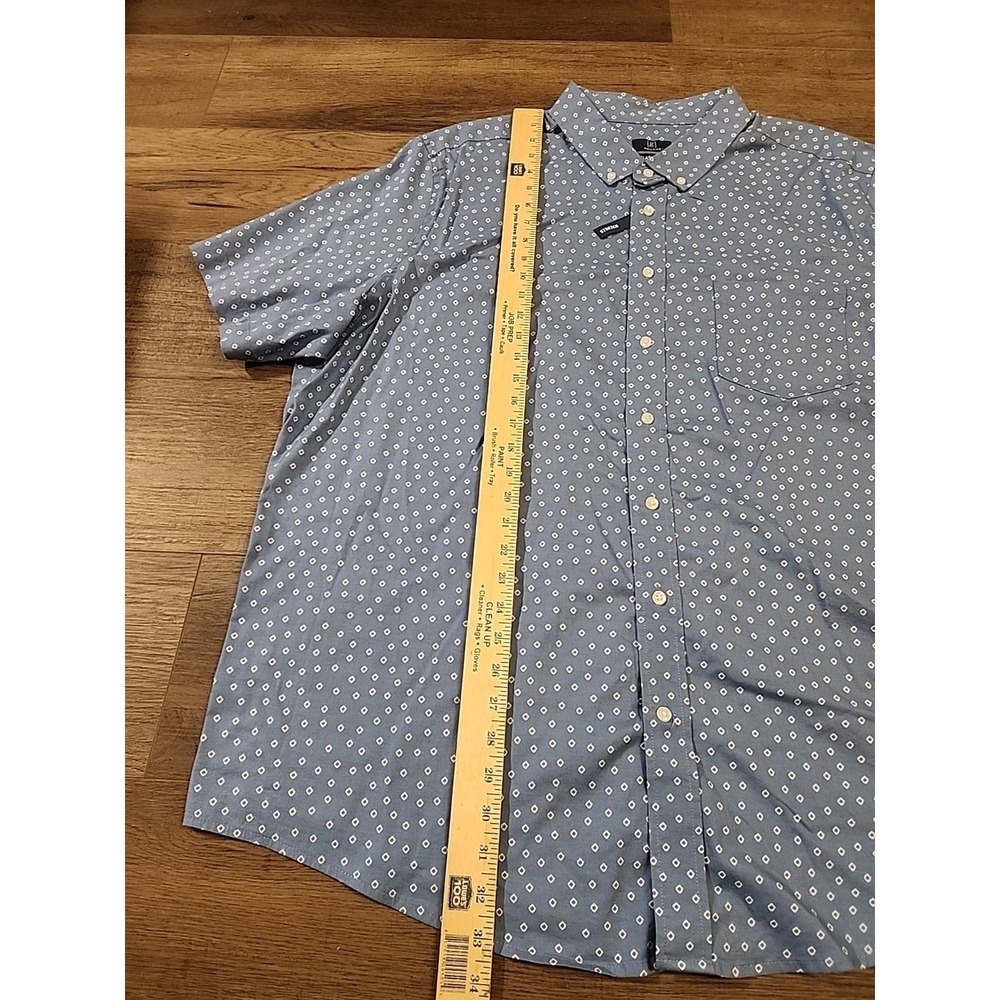 MENS GEORGE Short Sleeve Poplin Button-Up SHIRT clothes Size 3XL (54-56) New - Picture 3 of 4